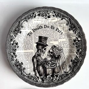 Day of the Dead Till Death Do Us Part porcelain dinner plate